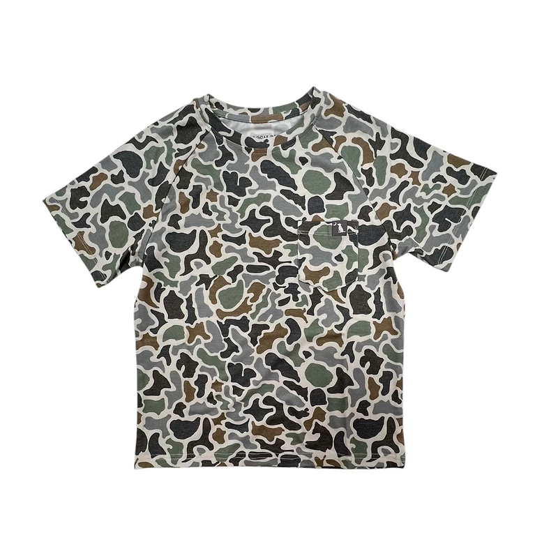 Youth Heather Blend Crewneck Short Sleeve T-Shirt Localflage Bluff