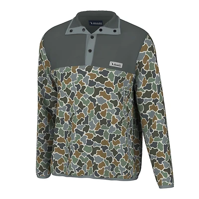 Forest Camo Bluff Two-Tone Quarter Snap Pullover