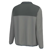 Grey Two-Tone Quarter Snap Pullover