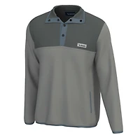 Grey Two-Tone Quarter Snap Pullover
