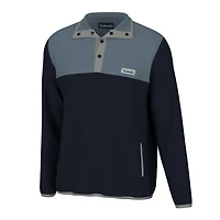 Navy Two-Tone Quarter Snap Pullover