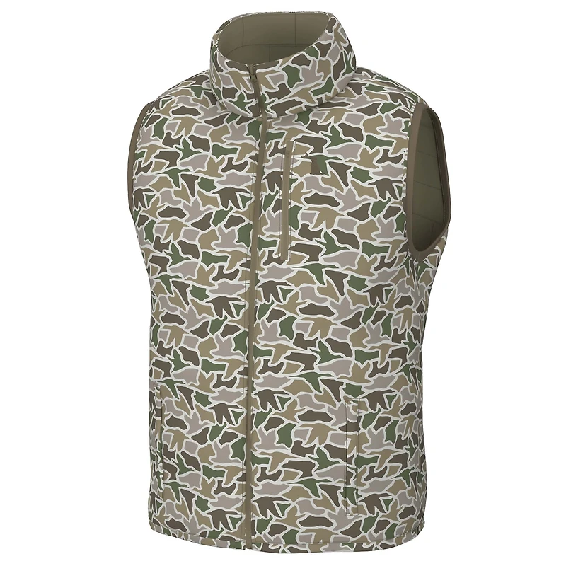 Reversible Duck Down Vest Camo