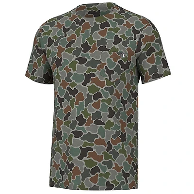 Heather Blend Crewneck Short Sleeve T-Shirt Forest Camo