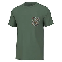 Heather Blend Crewneck Short Sleeve T-Shirt Pine