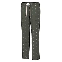 Men's Dark Olive Dog and Moon Pajama Pants