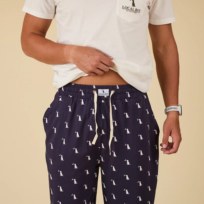 Men's Dog and Moon Pajama Pants