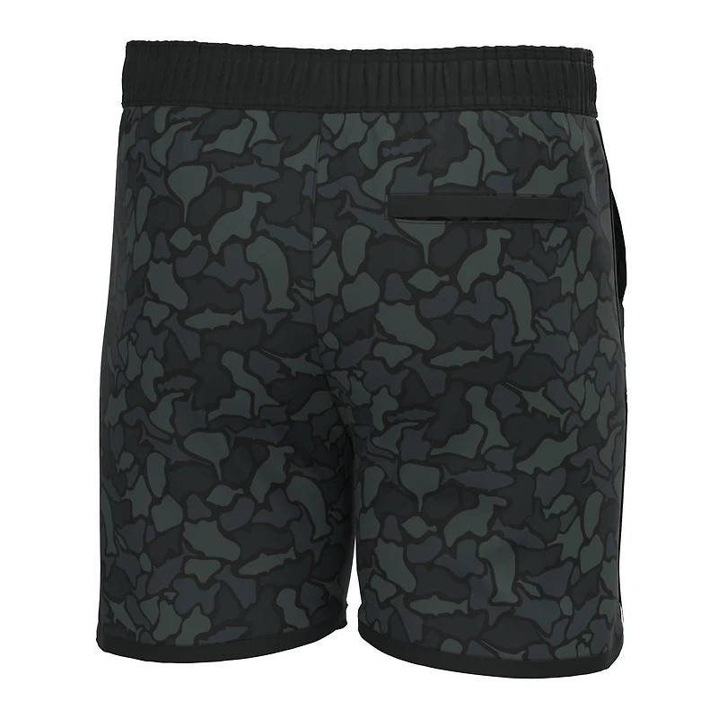 Wando Swim Trunks Black Saltwater Camo