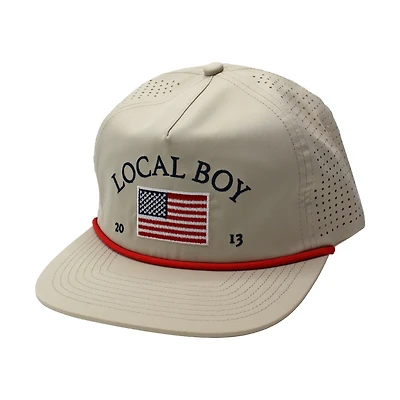 Good Ole Merica Perforated Low Profile Rope Hat