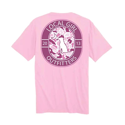 Youth Localflage Pink Crest Short Sleeve T-Shirt