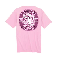 Youth Localflage Pink Crest Short Sleeve T-Shirt