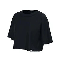 Youth Short Sleeve Boxy Crop Athletic Top Black