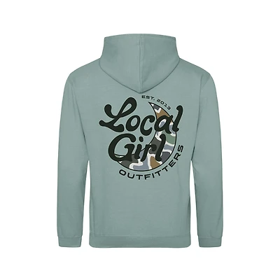 Youth Localflage Bluff Groovy Hoodie Dusty Green
