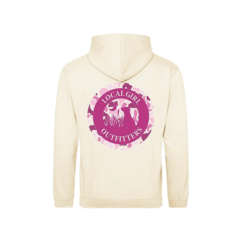 Local Girl Youth Pink Localflage Badge Hoodie Vanilla