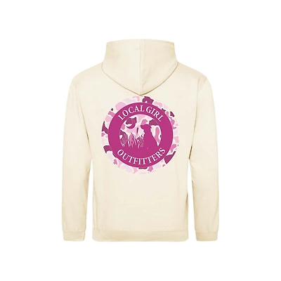 Local Girl Youth Pink Localflage Badge Hoodie Vanilla