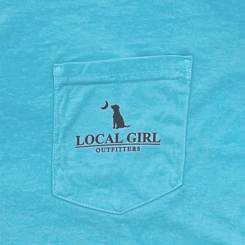 Local Girl Smoked Localflage Short Sleeve T-Shirt Lagoon Blue
