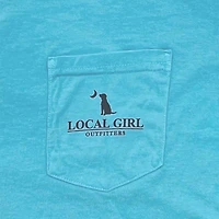 Local Girl Smoked Localflage Short Sleeve T-Shirt Lagoon Blue