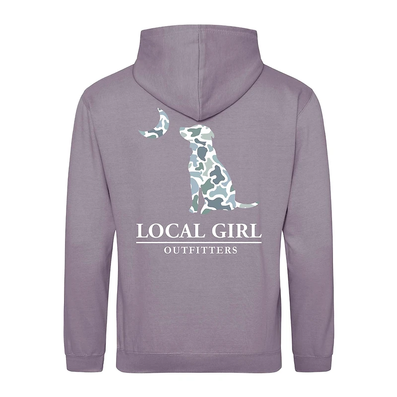 Local Girl Localflage Dog Moon Hoodie Dusty Lilac