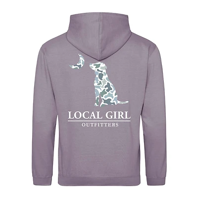 Local Girl Localflage Dog Moon Hoodie Dusty Lilac