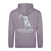 Local Girl Localflage Dog Moon Hoodie Dusty Lilac