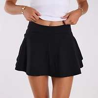 Local Girl Performance Active Skort Black