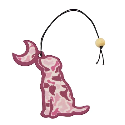Localflage Pink Camo Dog and Moon Air Freshener