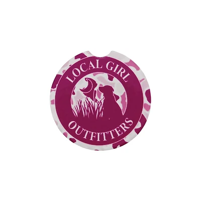 Local Girl Car Coaster in Pink Camo