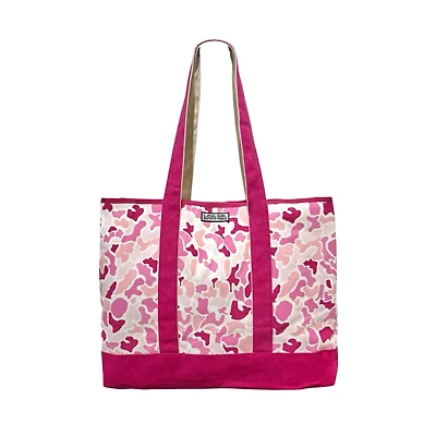 Pink Camo Canvas Tote Bag