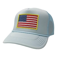 Patriotic Patch Rope Trucker Hat