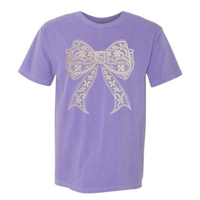 Lace Bow Short Sleeve T-Shirt