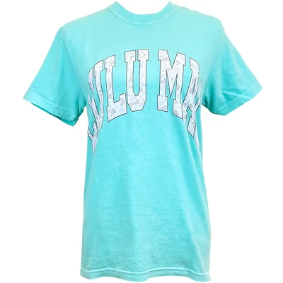 Lulu Mac Short Sleeve T-Shirt White Camo and Chalky Mint