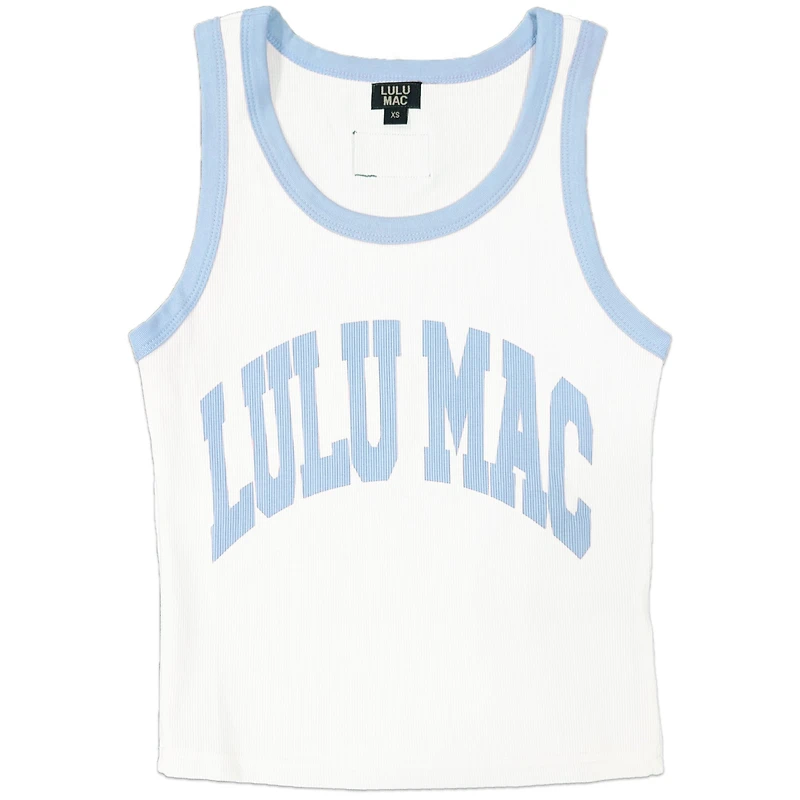 Lulu Mac Logo Tank Top Light Blue