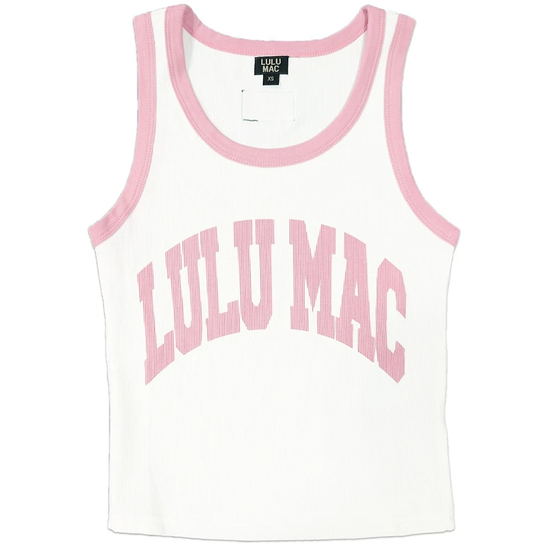 Lulu Mac Logo Tank Top Light Pink