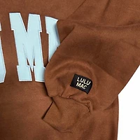 Lulu Mac Stitch Crewneck Sweatshirt Blue and Brown