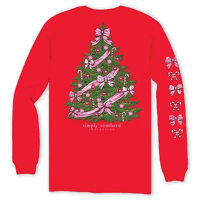 Bow Christmas Tree Long Sleeve T-Shirt
