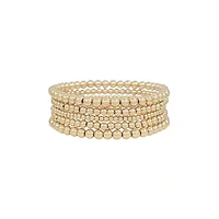 Small Gold Beaded Bracelet Set