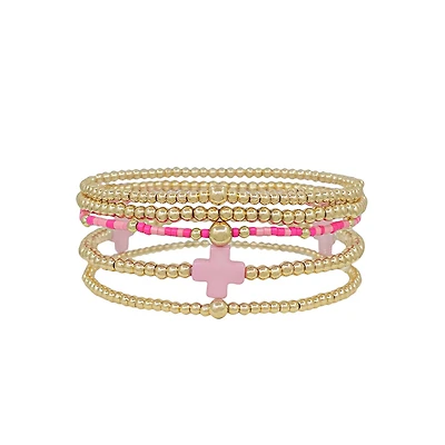 Palmetto Moon Custom Bracelet Stack in Pink