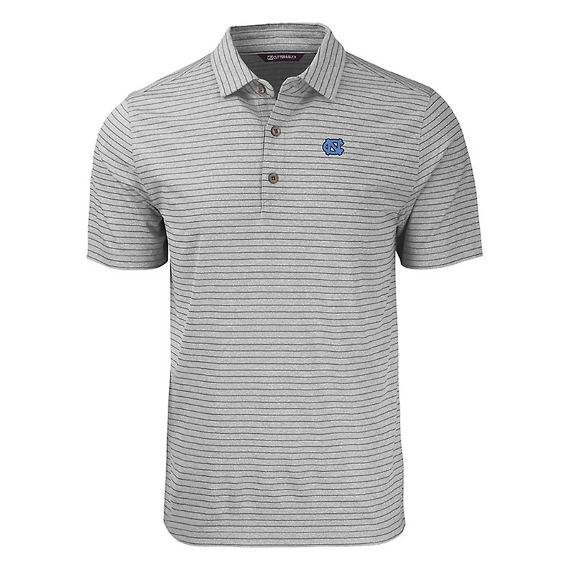 UNC Heather Stripe Short Sleeve Polo