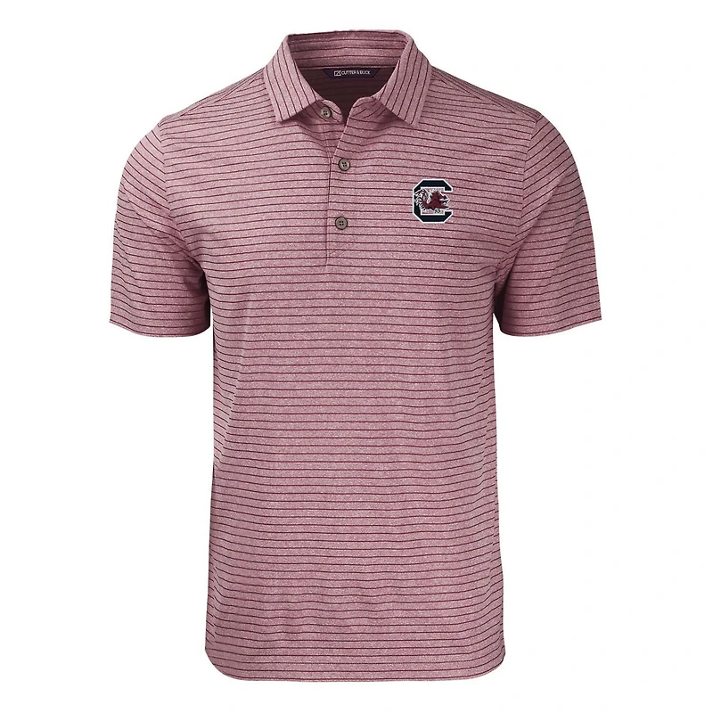 USC Heather Stripe Short Sleeve Polo