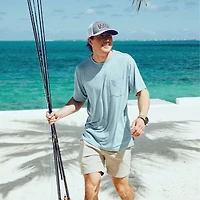 Flex Pocket Short Sleeve T-Shirt Heather Ocean Mist