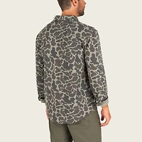 Men's Fireside Button-Down Overshirt Dark Green Mallard Camo