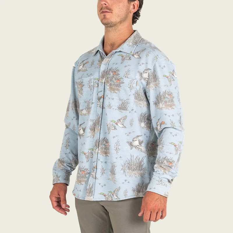 Men's Fireside Button-Down Overshirt Smoke