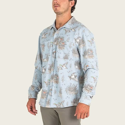 Men's Fireside Button-Down Overshirt Smoke