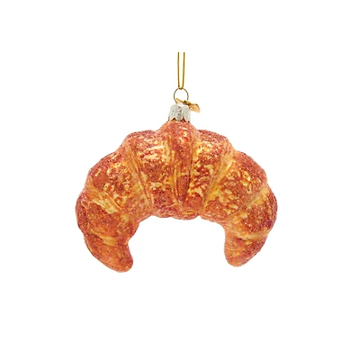 Noble Gems Glass Croissant Ornament