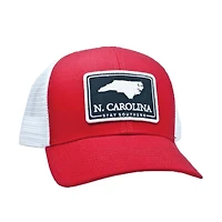 North Carolina Mesh Back Trucker Hat in Red