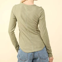 Lightweight Jersey One Pocket Henley Top