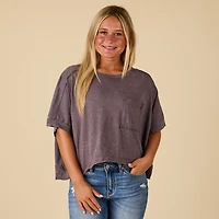 Boxy Pocket Short Sleeve Crop Top