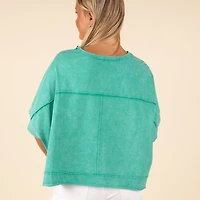 Boxy Pocket Short Sleeve Crop Top