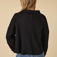 Long Sleeve Quarter Snap Henley Top