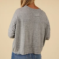 Long Sleeve Relaxed Pocket Top