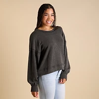 Women's Square Back Long Sleeve Top